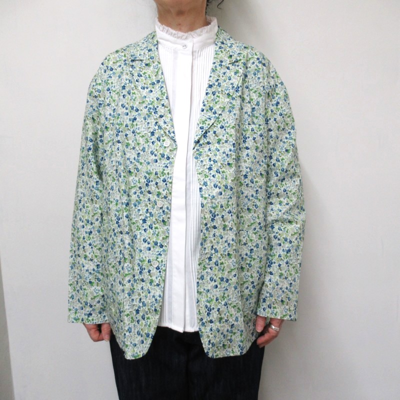 NOUVELLES DU PARADIS フラワープリントジャケット /Green系390